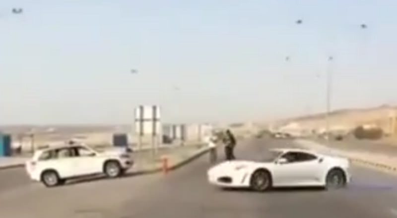تفحيط فيراري F430 أردنية أمام الشرطة Arabgt
